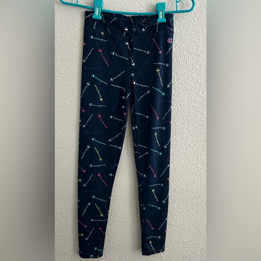 Champion Kids' Dark Blue Leggings with Colorful Print